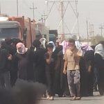 بالصور.. تظاهرات وغلق طريق رئيسي في ميسان