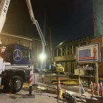 الإعمار الهندسي تعلن المباشرة بتقديم الاستشارات الهندسية والبدء بأعمال حفر ركائز التدعيم لمأذنة جامع الخلفاء.