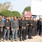 وقفة احتجاجية لمنتسبي شركة مصافي الجنوب استنكارا للعدوان الامريكي الاسرائيلي واستهداف الولي الفقيه